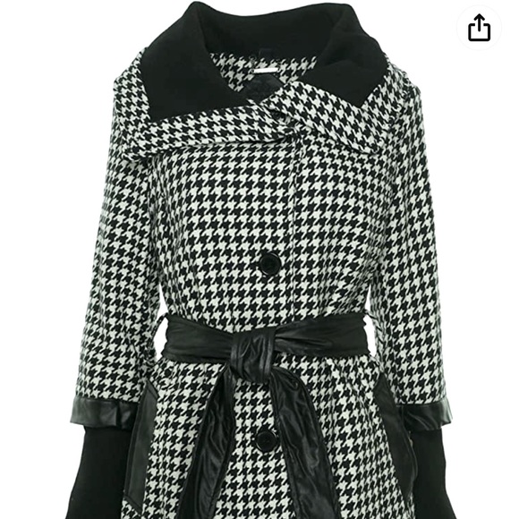 Jou Jou Jackets & Blazers - Black & White Coat
